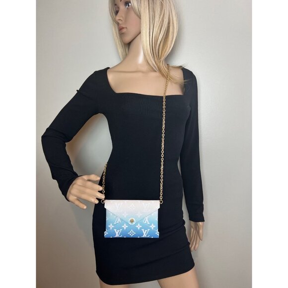 LOUIS VUITTON Kirigami Pool Blue Pochette Medium Clutch - Picture 6 of 11